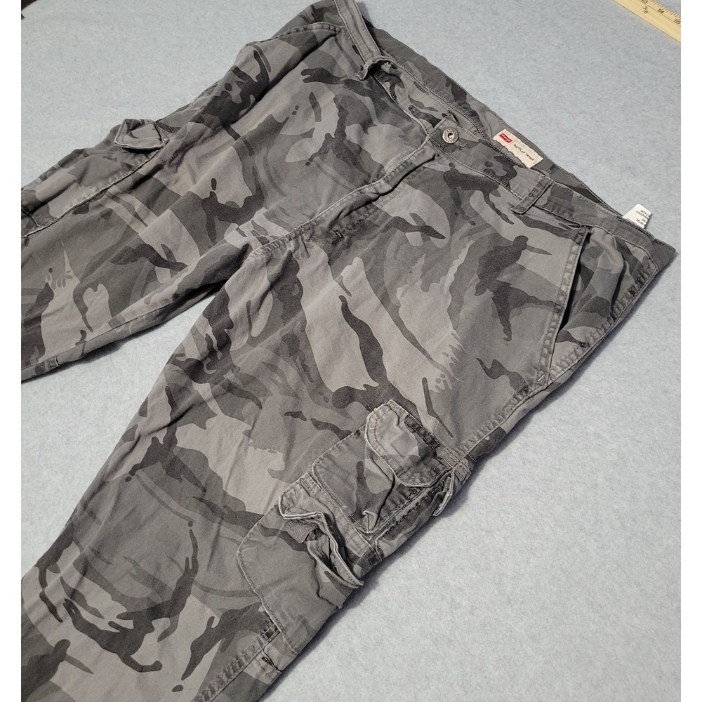 Wrangler Regular Taper Stretch Cargo Pants Grey Camo 42x30 70SYWGL